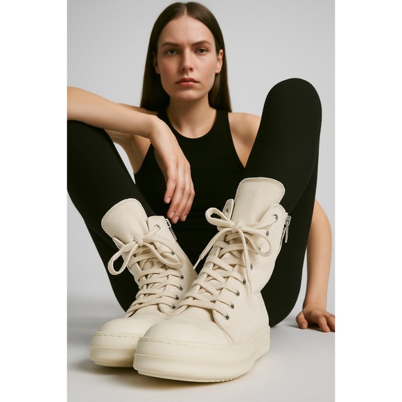 Rick Owens Drkshdw Ramones Hight Top Sneakers Boots Size: US Men 6 - US Women 8